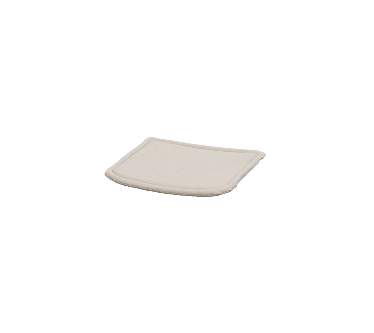 Sand-colored cushion with a simple design.