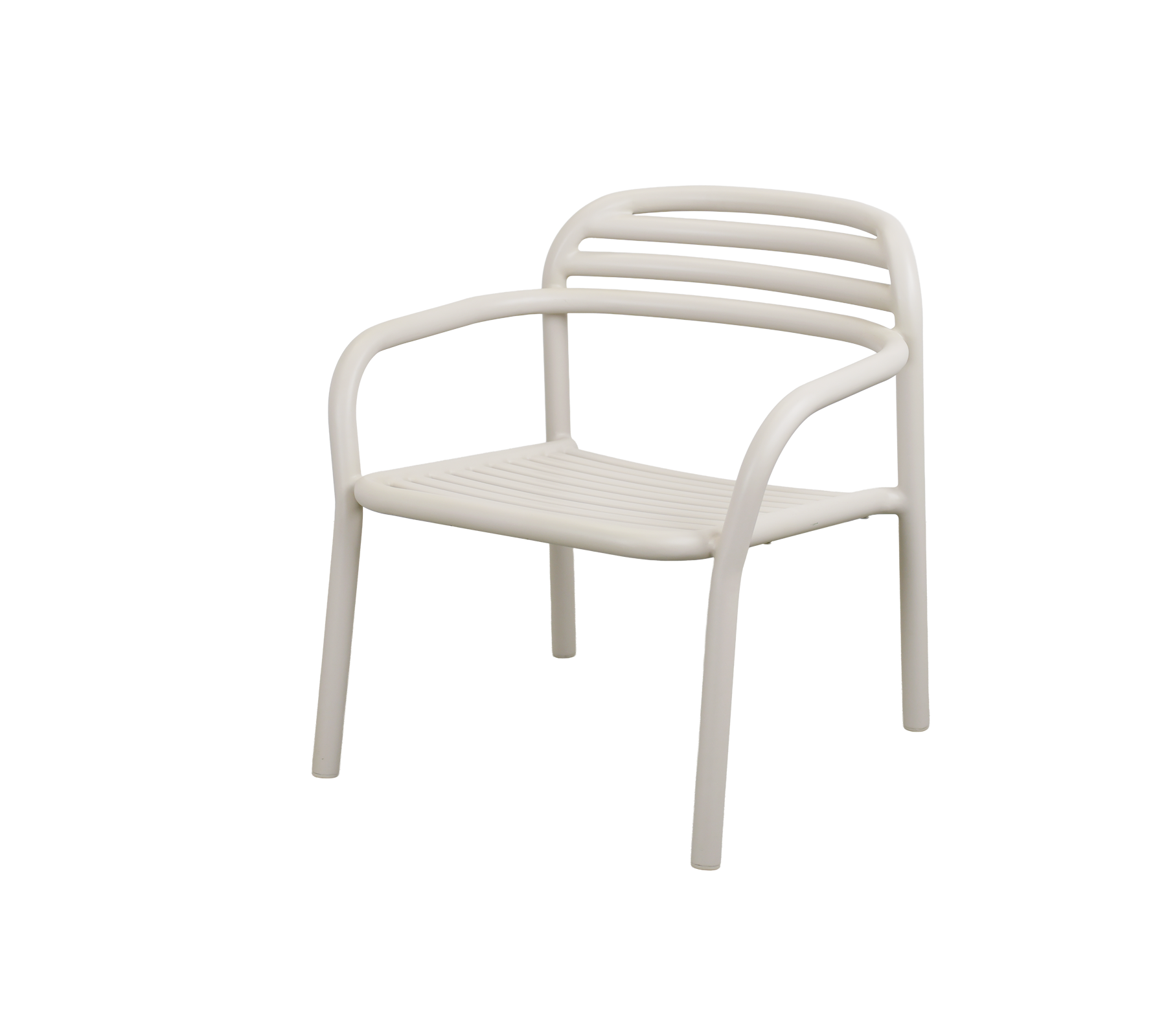 Modern sand-colored chair with a minimalist design.