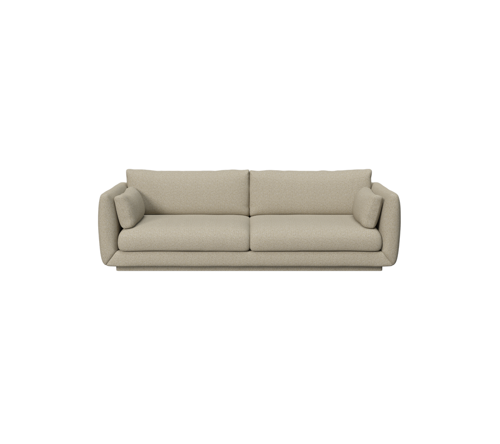 Brown modern sofa with plush cushions in a lounge setting.