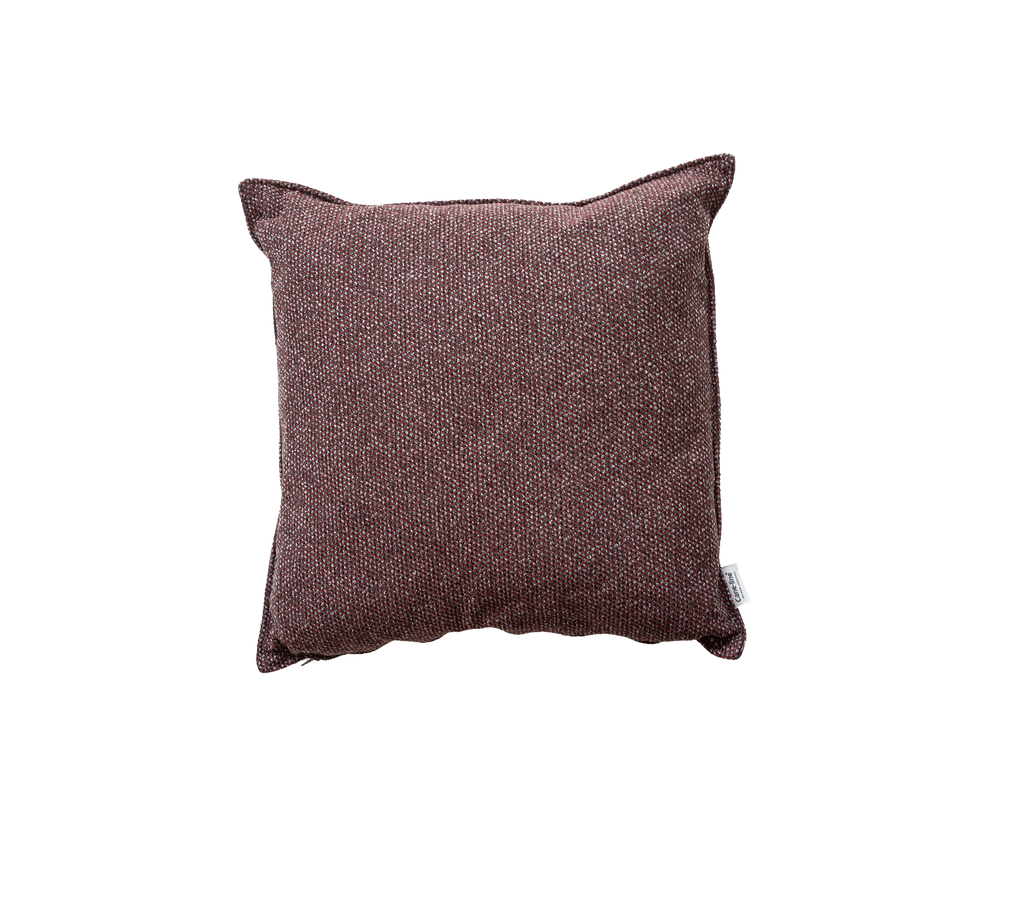 Dark bordeaux cushion with a simple design.