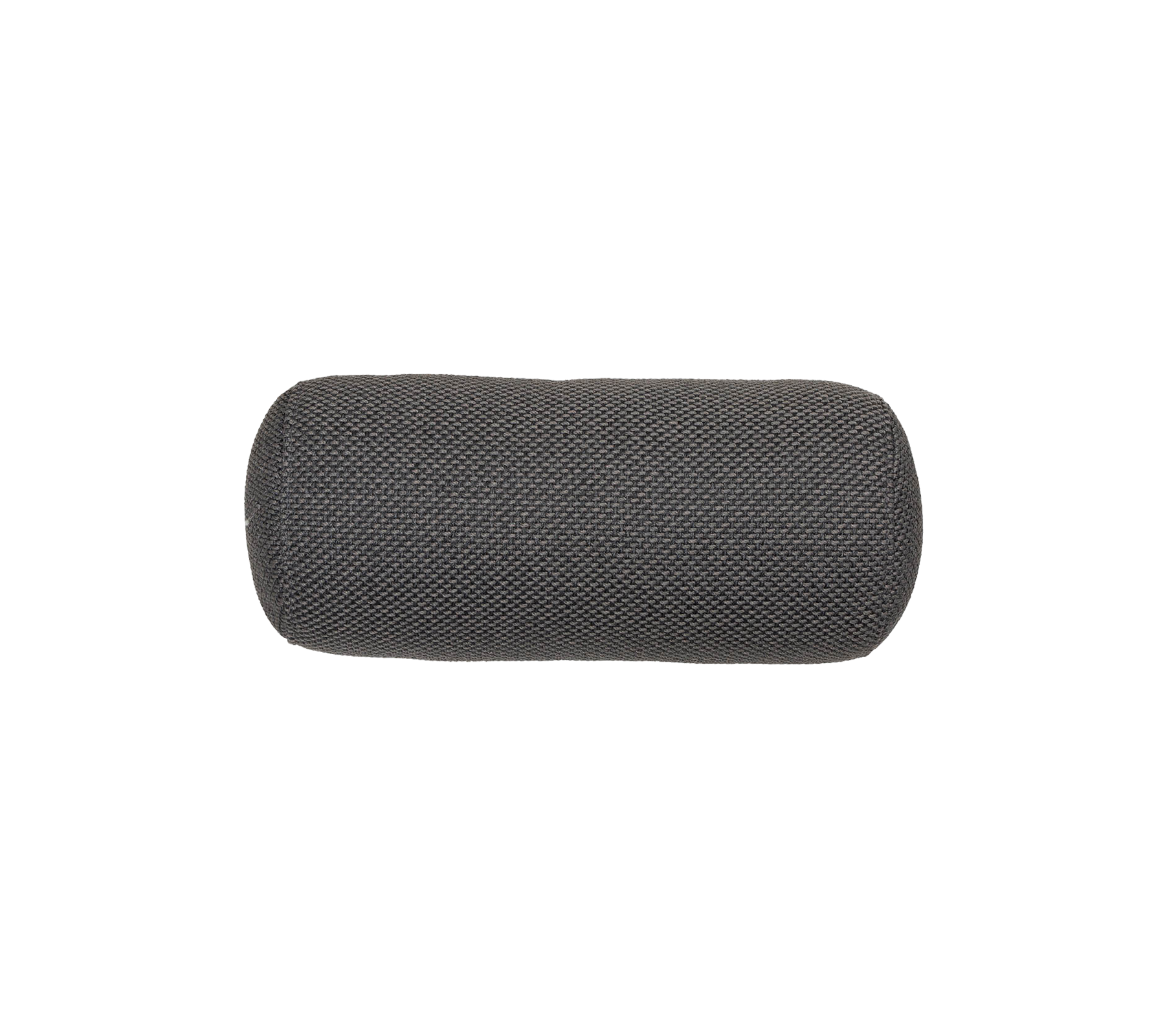 Oblong gray cushion with a textured surface, designed for comfort and support. Ideal for various seating arrangements.