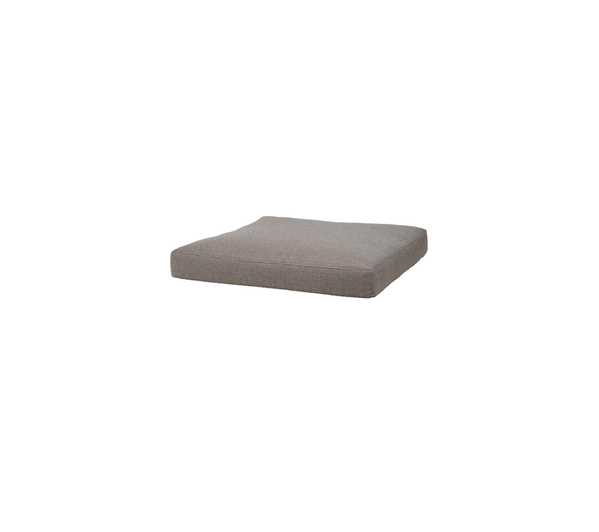Gray rectangular cushion with a flat surface, suitable for various seating arrangements or as a decorative accessory.