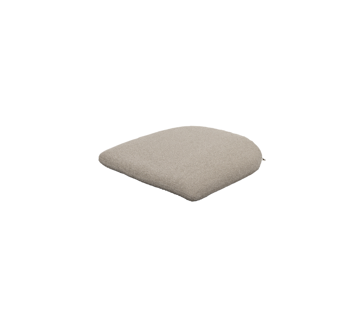 Square cushion in a soft beige fabric, offering comfort and a neutral accent to any seating arrangement.