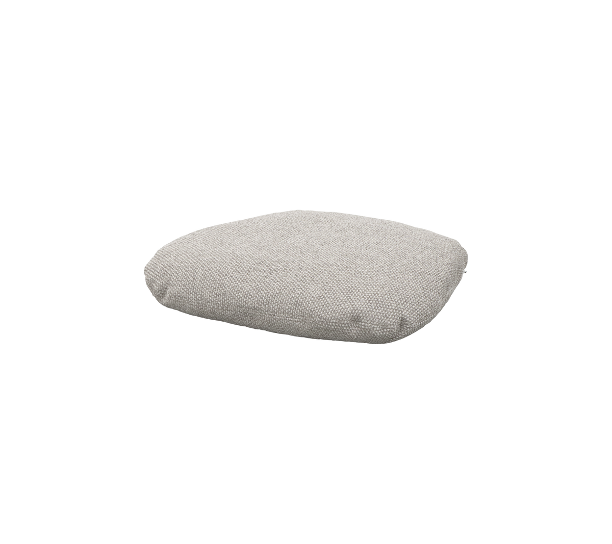 Soft, square-shaped cushion in a light gray fabric, designed for comfort and relaxation. Ideal for various seating arrangements.