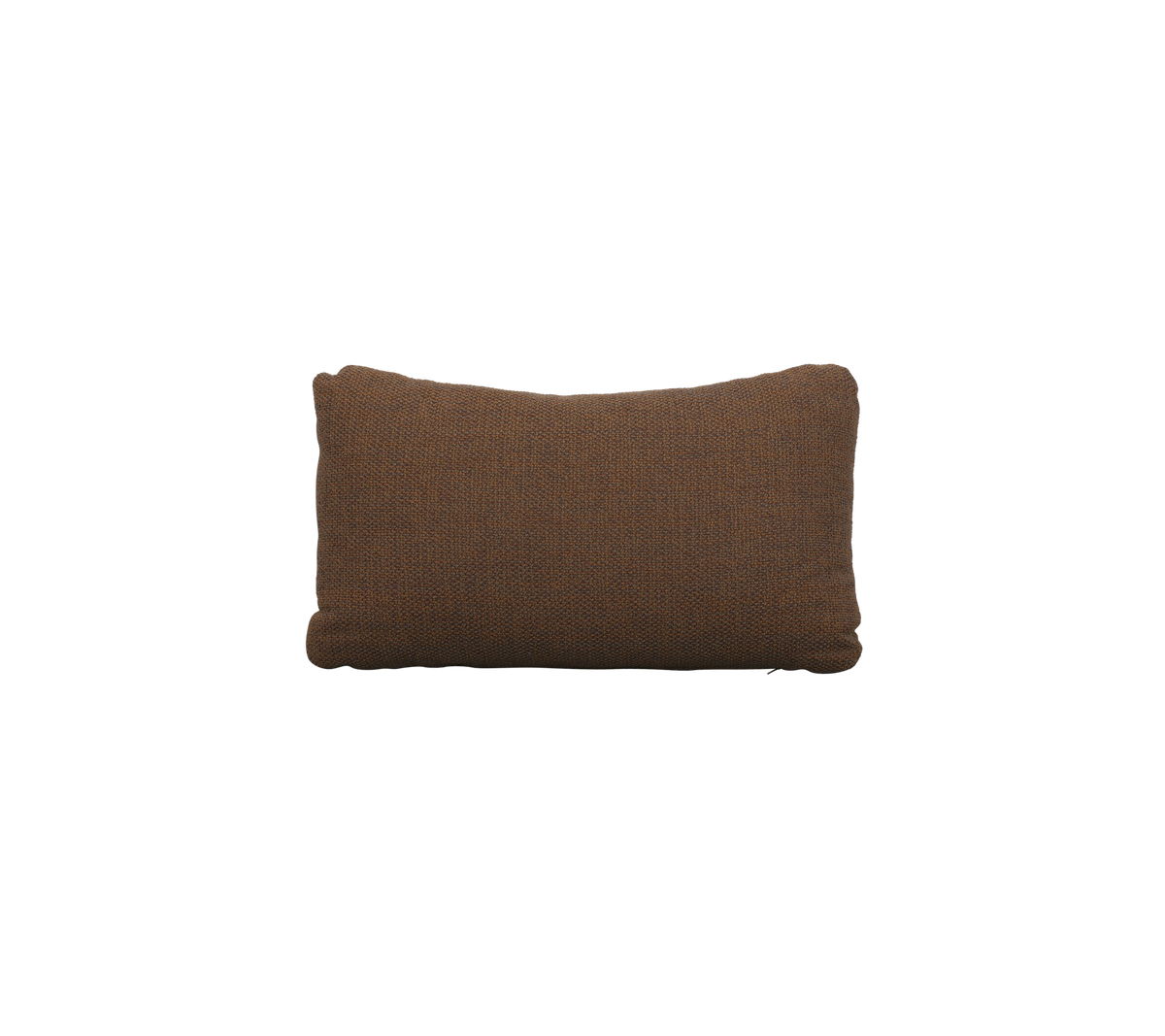 Brown rectangular pillow with rounded edges, featuring a textured fabric design. Ideal for adding comfort and style to any space.