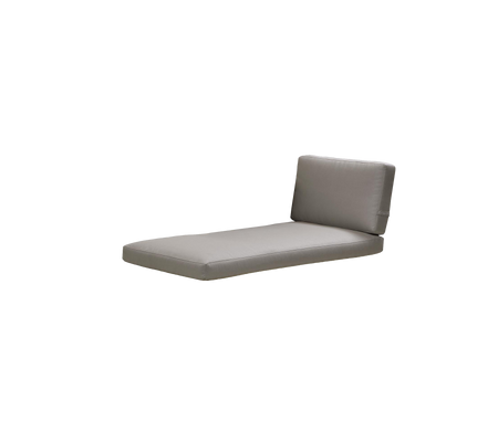 Contemporary gray lounge chair with a simple design and a supportive backrest, perfect for relaxation.