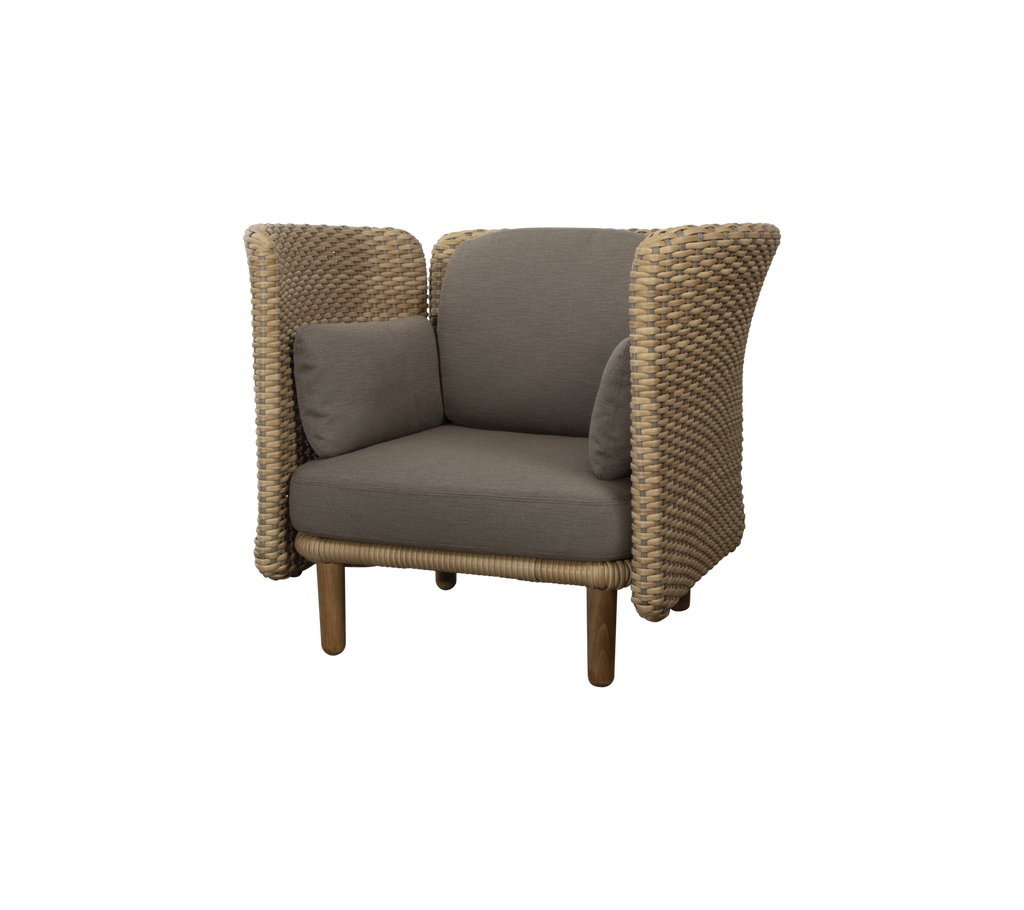 Arch lounge chair w/ low arm/backrest