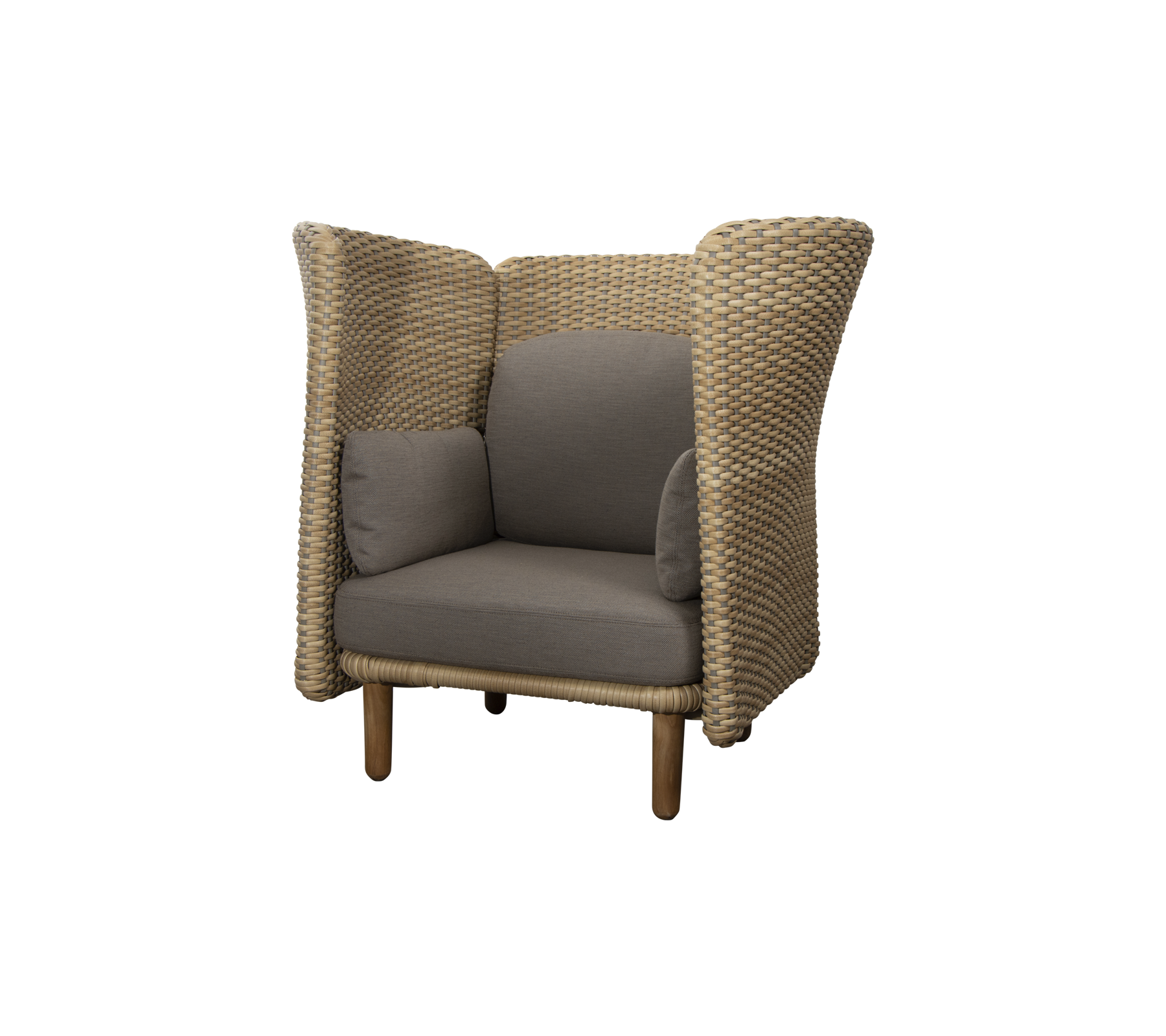 Arch lounge chair w/ high arm/backrest