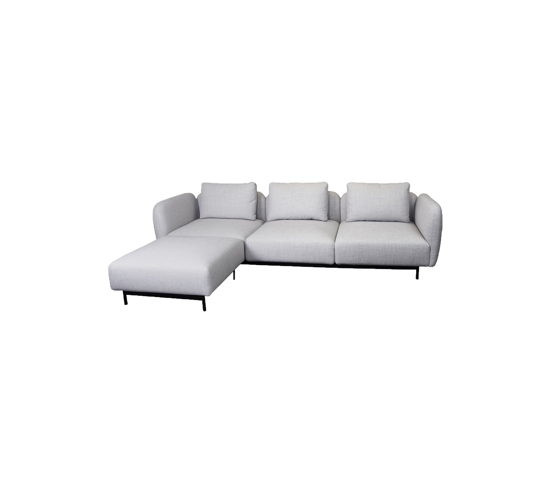 Aura 3-seater sofa w/chaise lounge