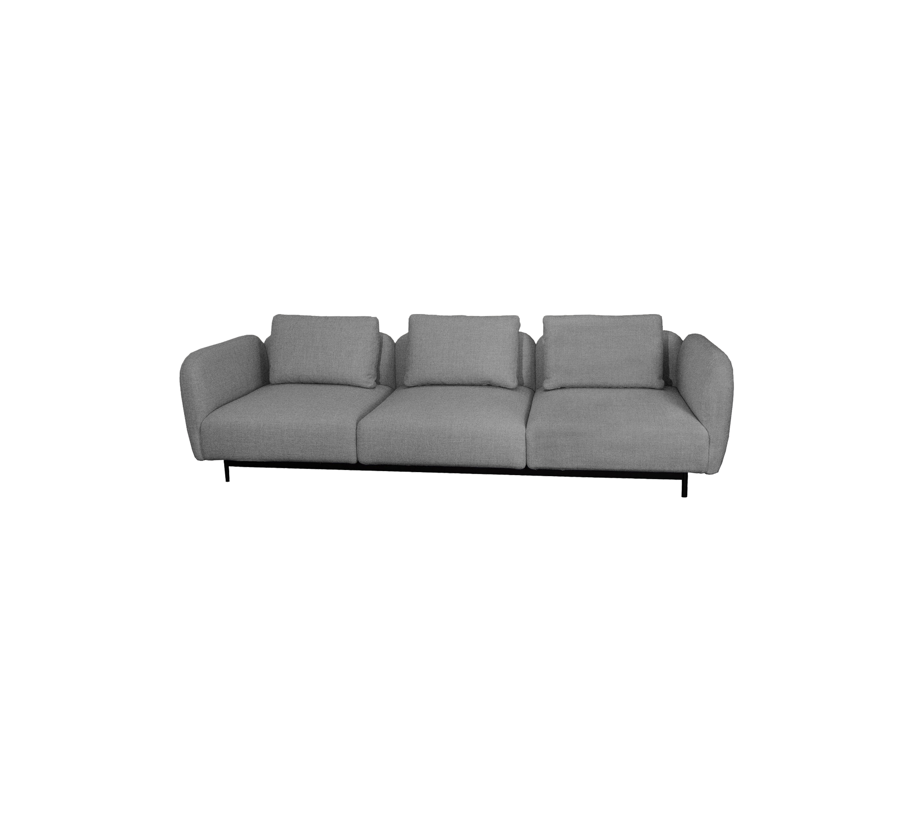 Aura Cane-line Wool, Fire Retardant (Crib 5), 3-seater sofa w/high armrest (3.1)