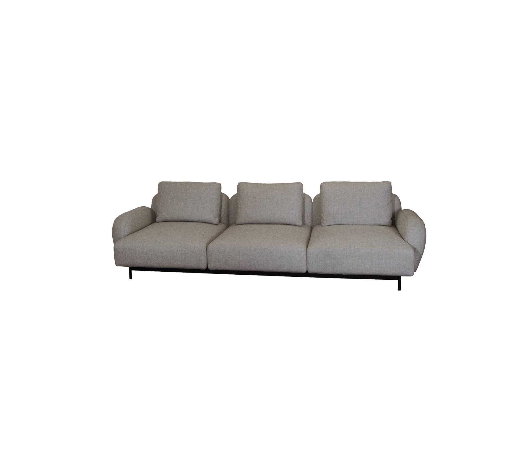 Aura Cane-line Wool, Fire Retardant (Crib 5), 3-seater sofa w/low armrest (4.1)