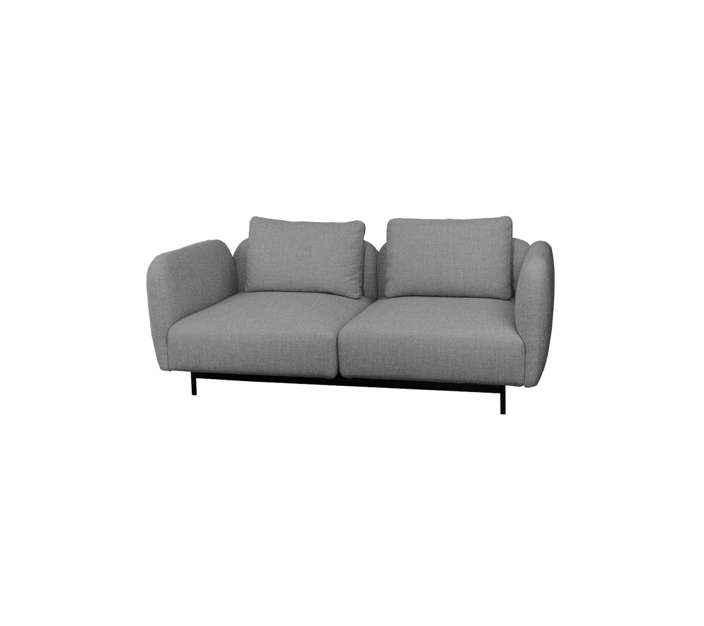 Aura Cane-line Wool, Fire Retardant (Crib 5), 2-seater sofa w/high armrest (9.1)