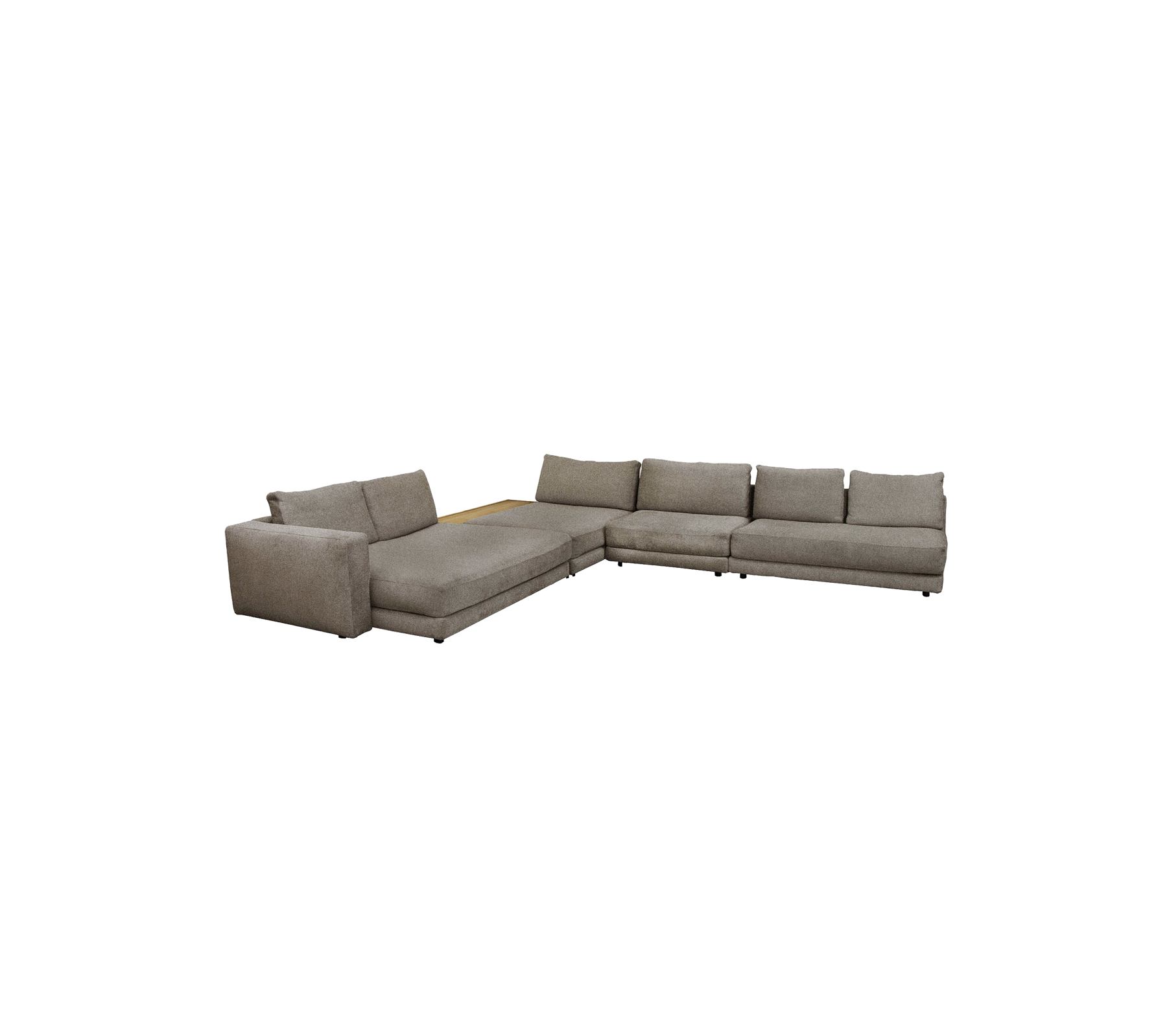 Scale Cane-line Wool, Fire Retardant (Crib 5), Corner sofa w/armrest & table (8.1)
