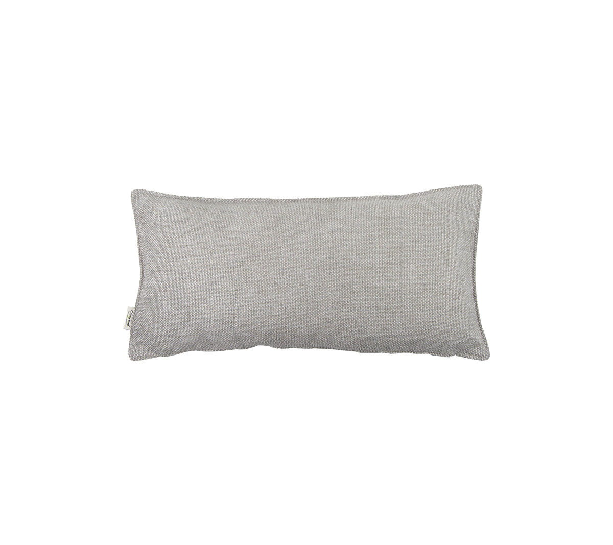 Gray rectangular decorative pillow with a textured fabric surface, ideal for enhancing comfort and style in home decor.