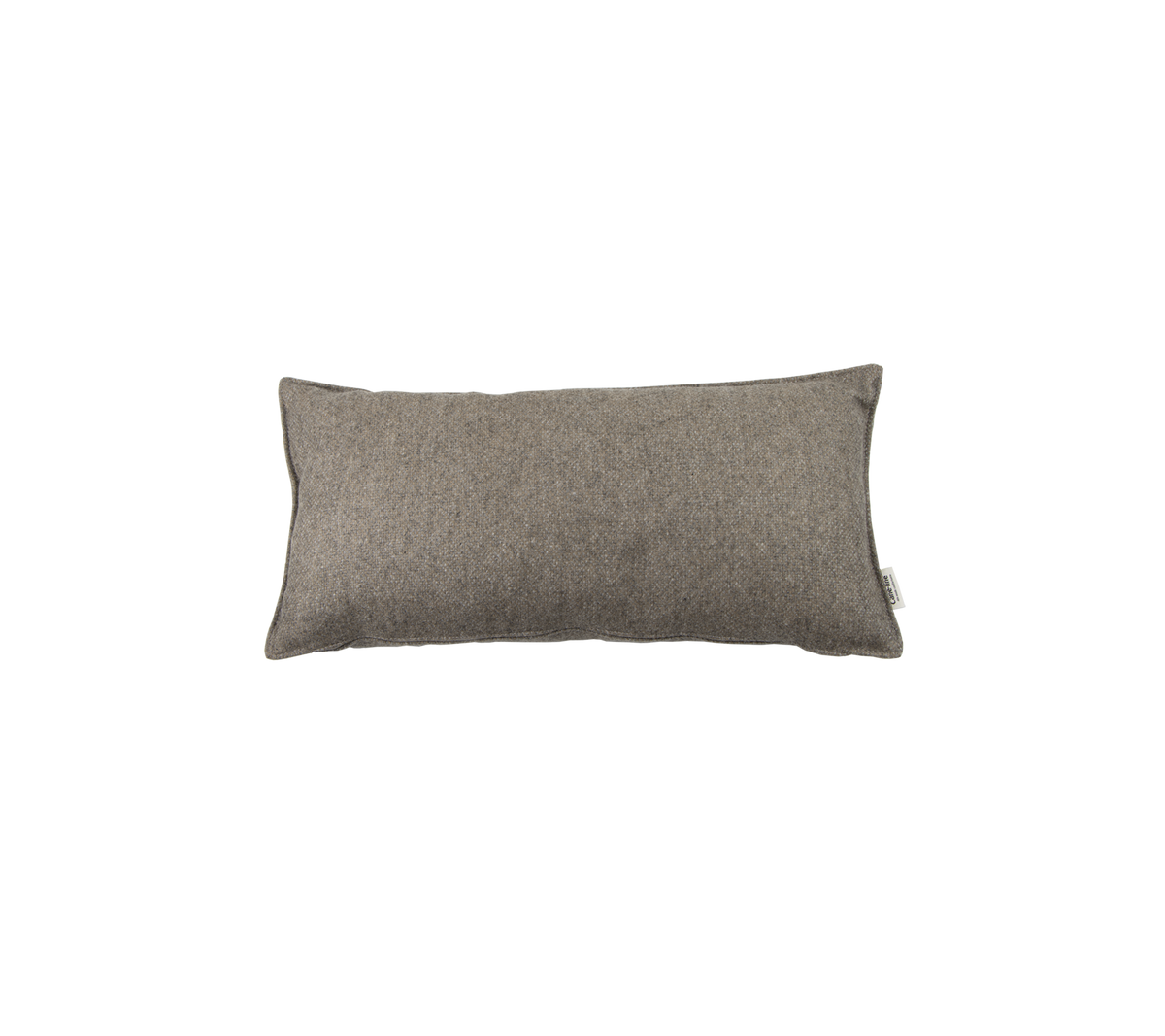 Rectangular cushion in a neutral gray fabric, providing a soft and stylish accent to any space.