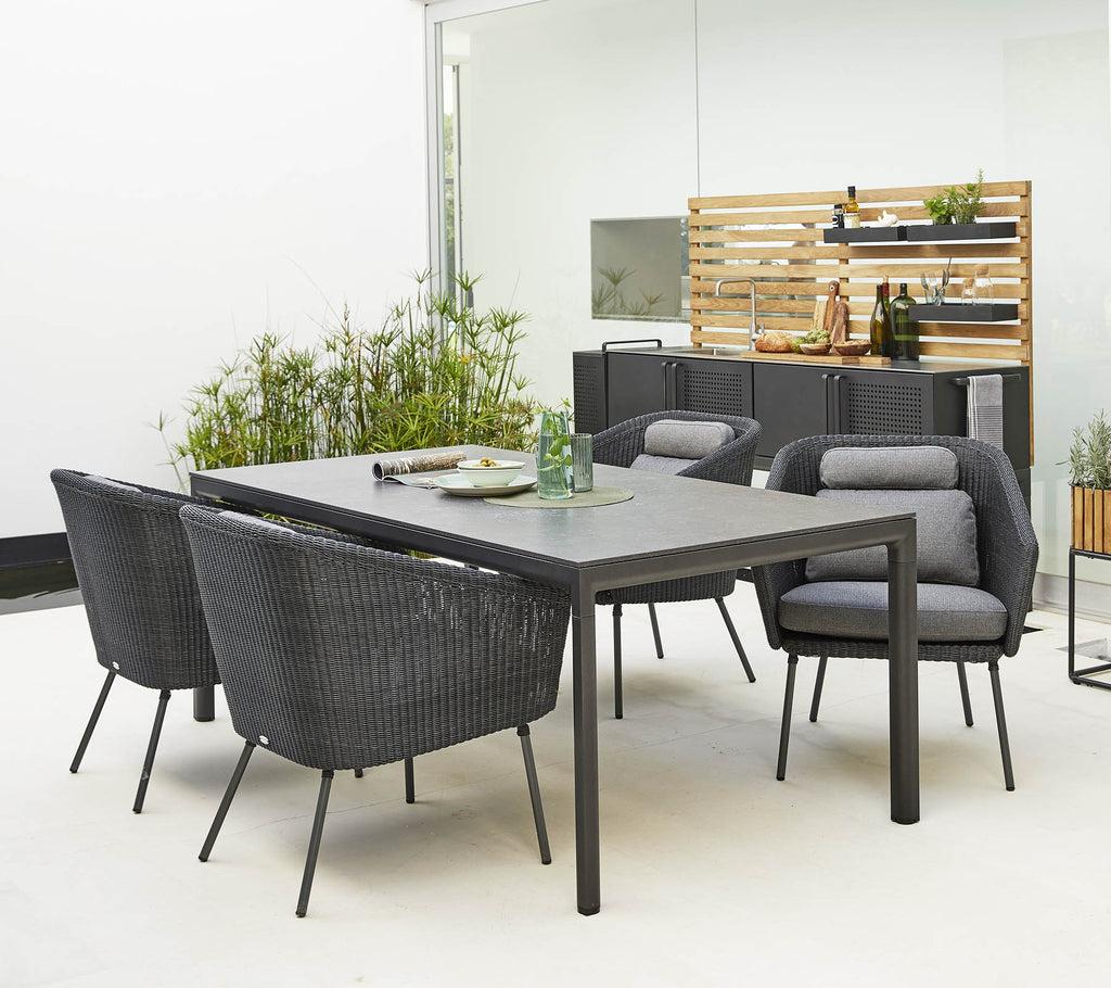 Drop kitchen module, main 3550 + Mega dining chair, incl. Grey cushion set 54101
